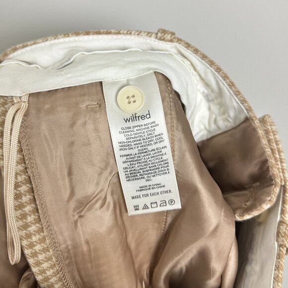 ARITZIA Wilfred The Effortless Cropped Pant in Claudine Hounds Tooth Size US 2 - Picture 7 of 8